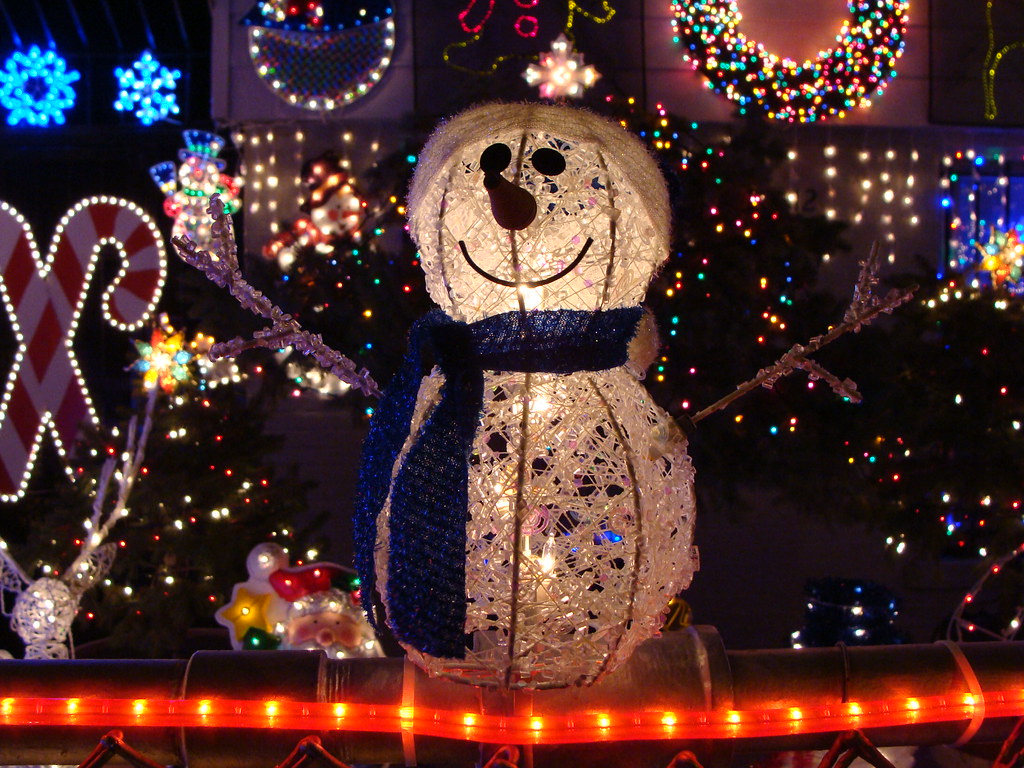 my family's xmas lights in LIC, queens! done by my dad