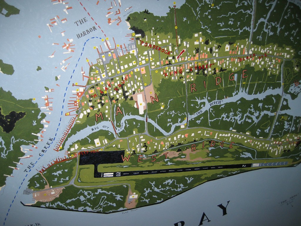 map of Tangier Island in the History Museum Brian Flickr
