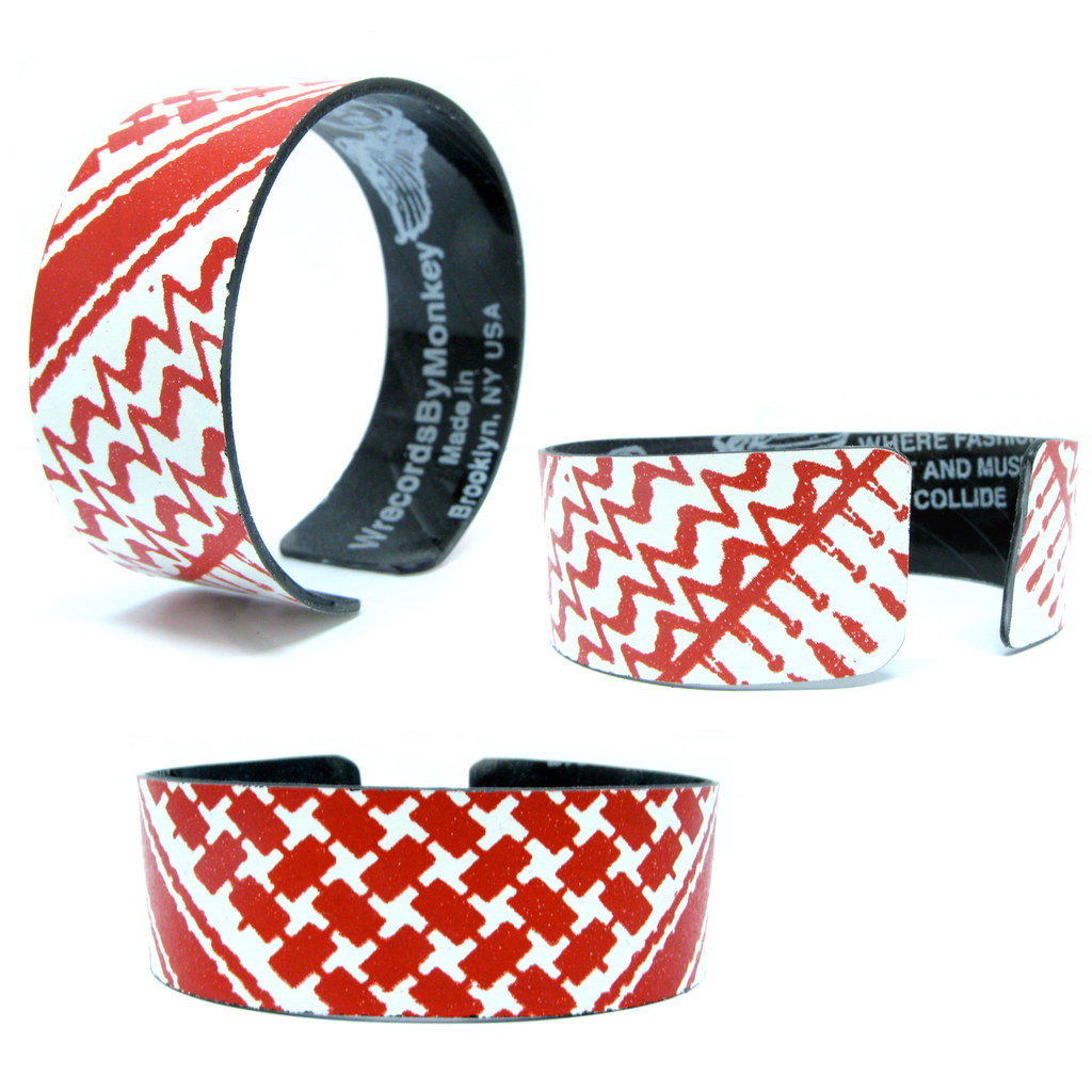 Recycled Vinyl Record Bracelet kofia band WrecordsByMonket… Flickr