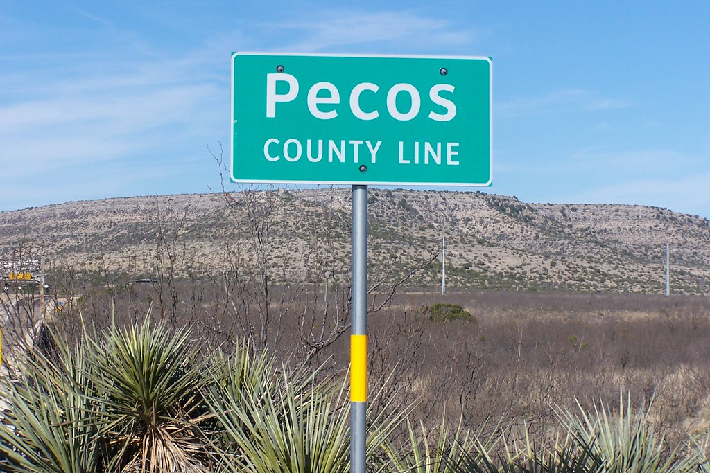 Pecos County Line Entering Pecos County from Crockett Coun… Flickr