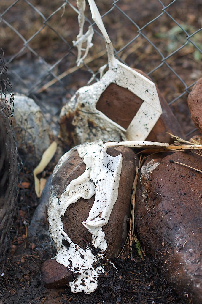 Melted Had a near bad accident today, some fireplace ashes… Flickr