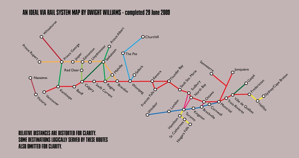 Via Rail Tracker Map Via Rail Dream Map For 2020 V.3 | More Stopovers And Connect… | Flickr