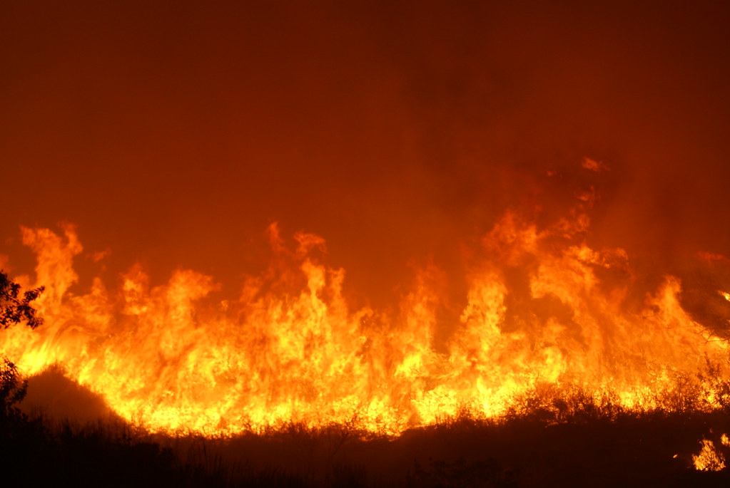 Sayre Fire A wall of fire. Bernie Deyo Photography Flickr