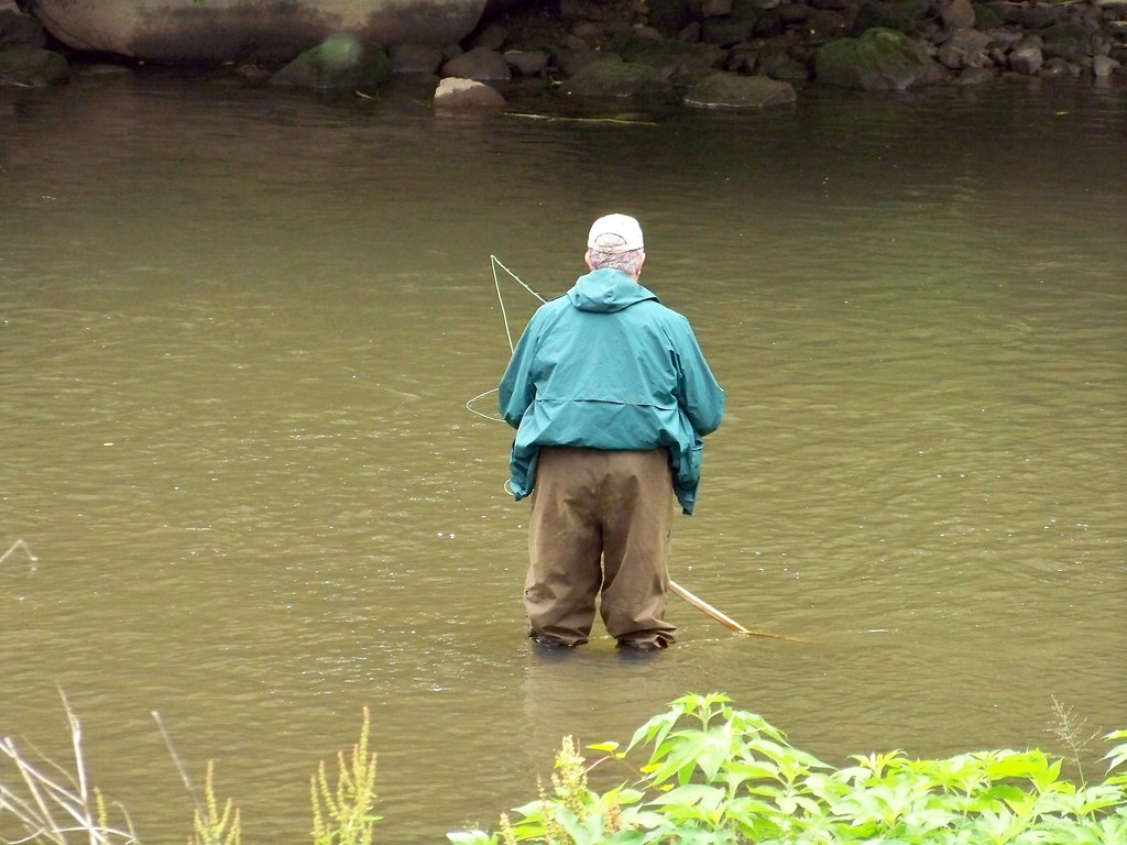 Fly Fishing Fly fishing along Neshannock Creek in Volant, … Jon