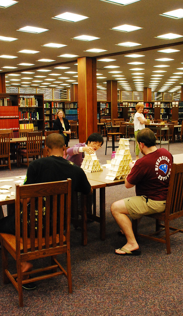 Card catalog card tower building U of South Carolina Libraries Flickr