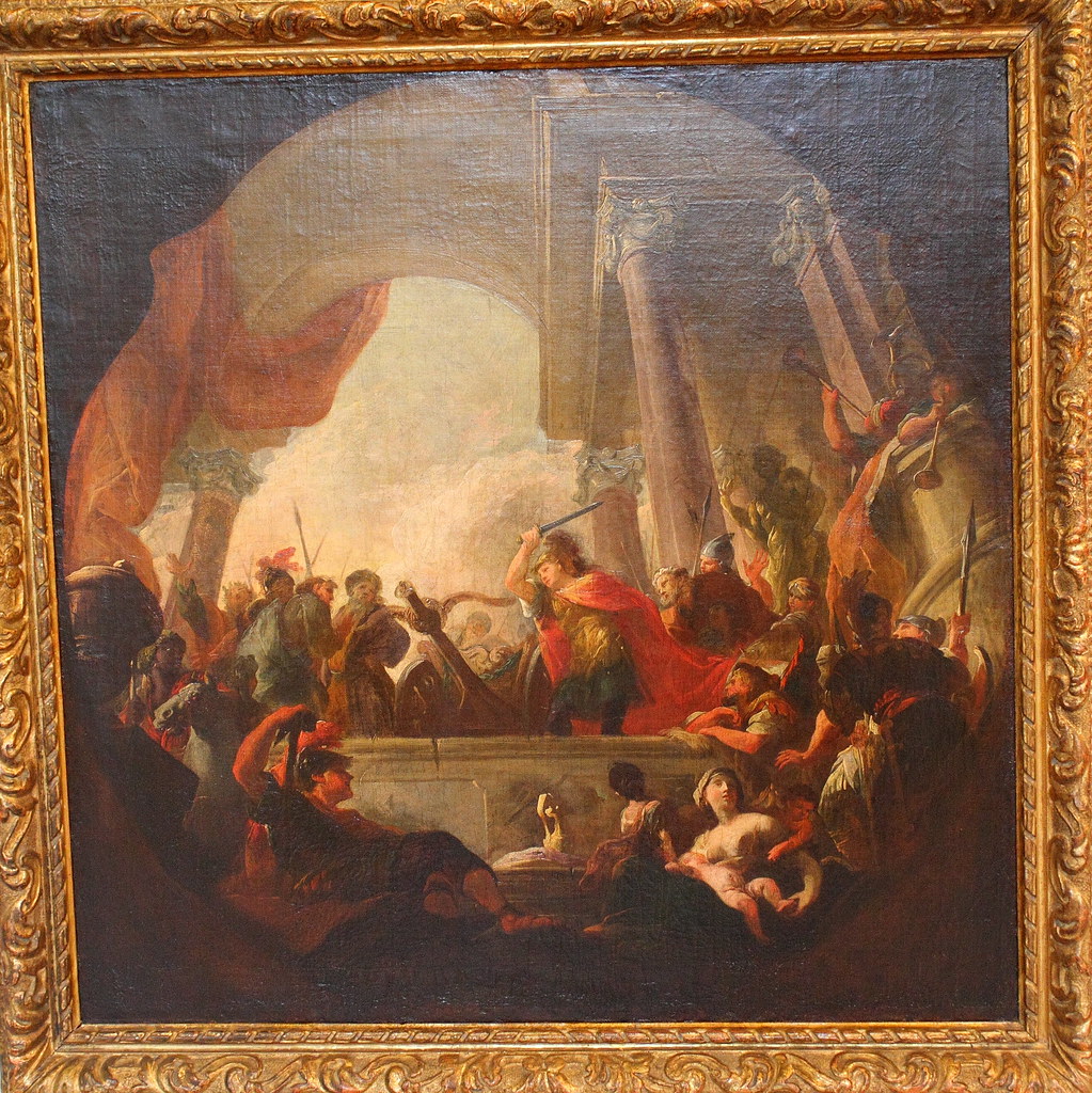 Martin ALTOMONTE, Alexander cutting the Gordian knot, 1709 a photo on