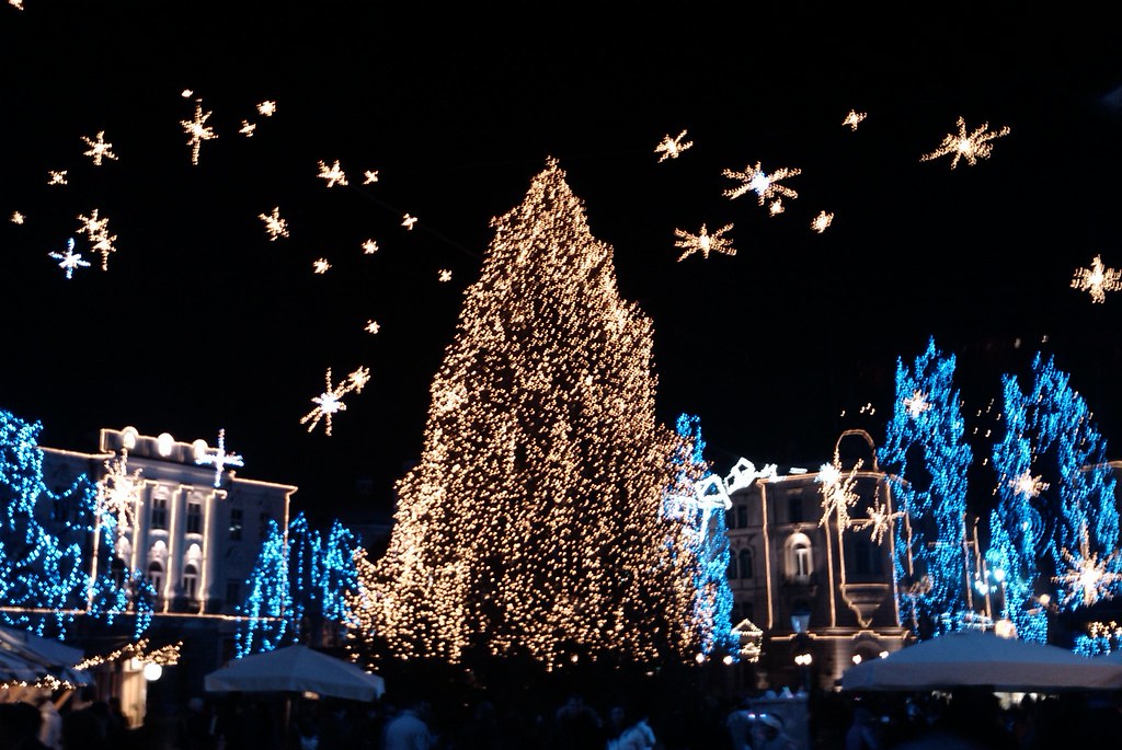 Ljubljana Christmas Lights going for overkill once again Flickr