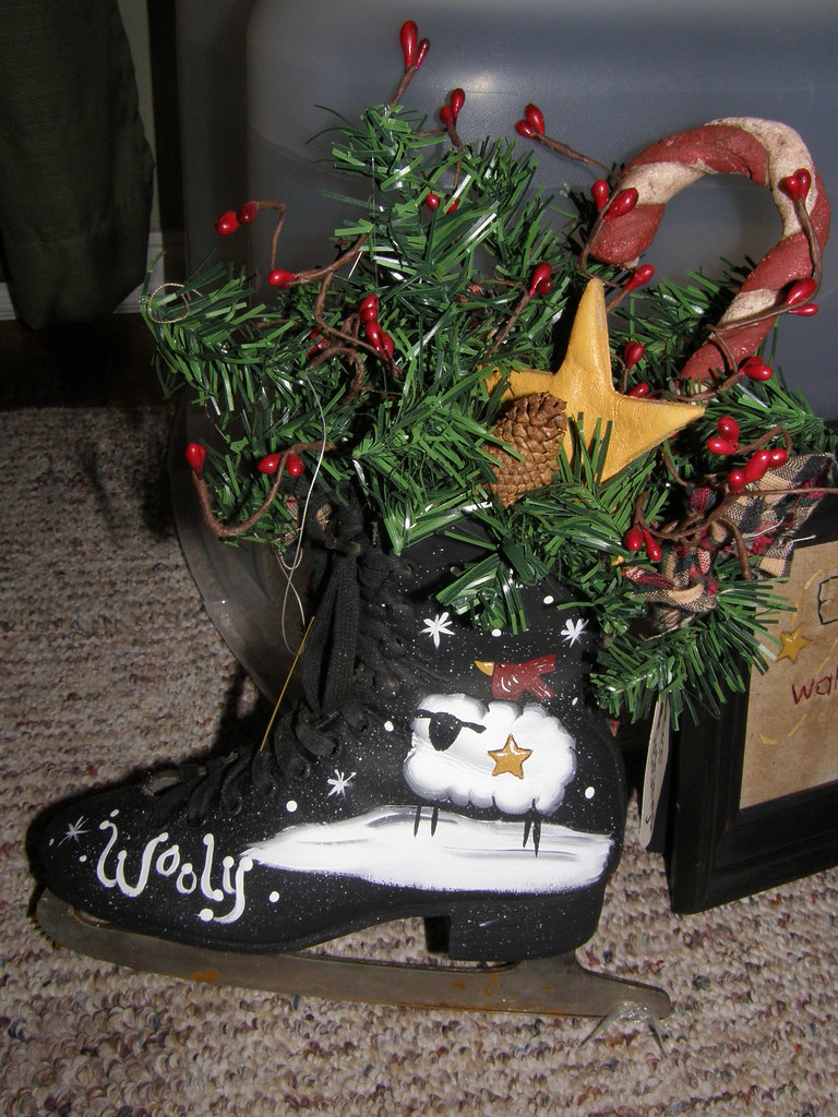 handpainted ice skates Amy Springer Flickr