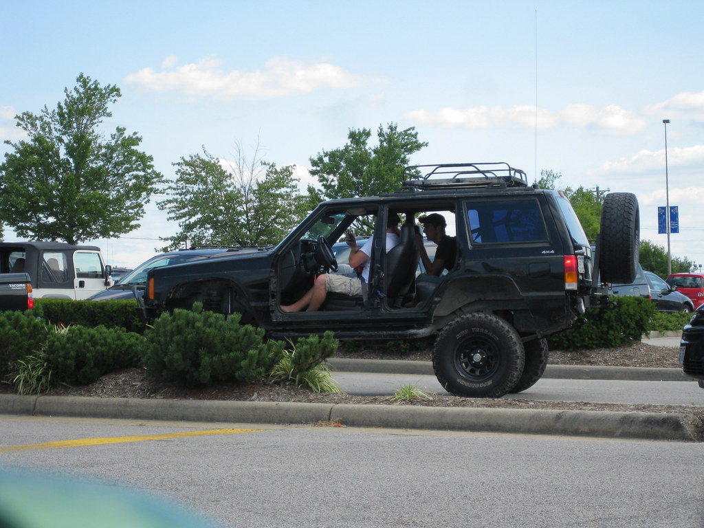 Jacked Up Doorless Jeep Cherokee More of the odd things i … Flickr