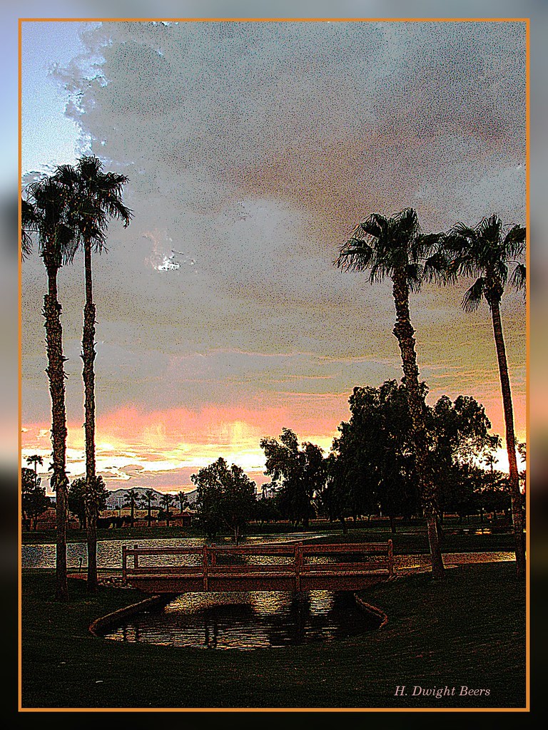 An Arizona Sunset (2) (gimpified) Sun Village, Surprise AZ… Flickr