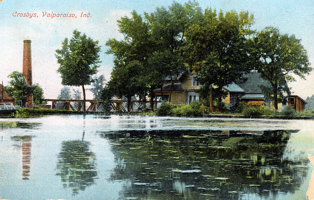 Crosby's Mill at Sager's Lake, circa 1909 Valparaiso, In… Flickr