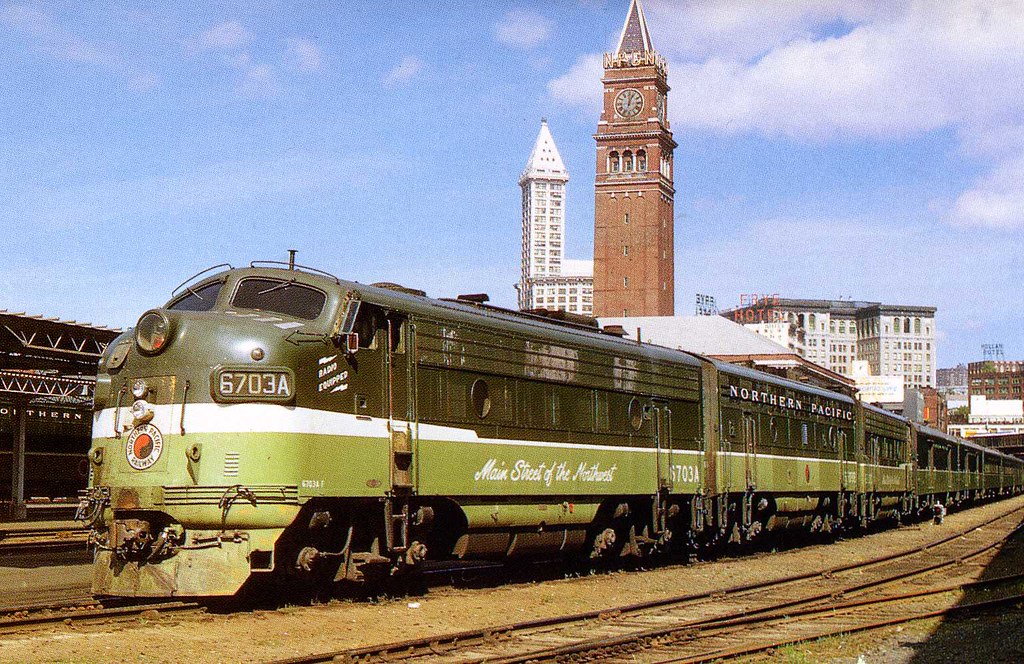 Postcard Northern Pacific Train 408 in Seattle, WA. Flickr