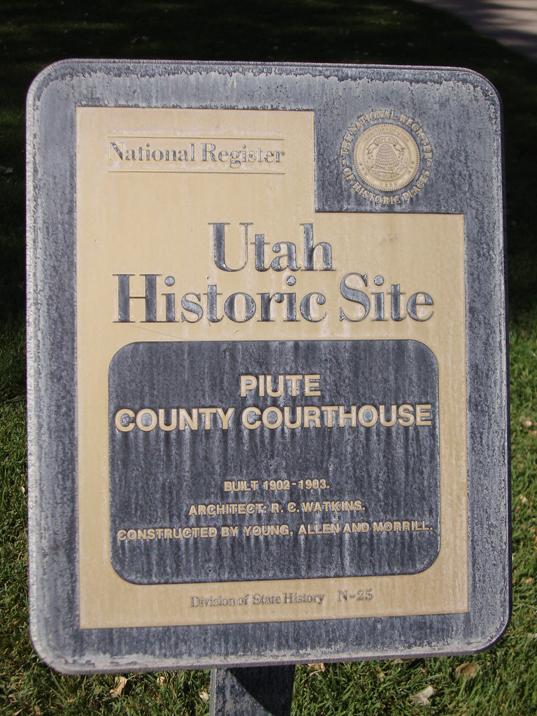 Old Piute County Courthouse Marker (Junction, Utah) Flickr