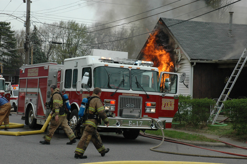 Collinsville house fire Collinsville firefighters work a s… Flickr