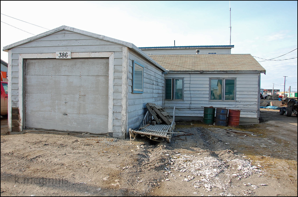 Barrow Alaska sled next to house kristymama3 Flickr