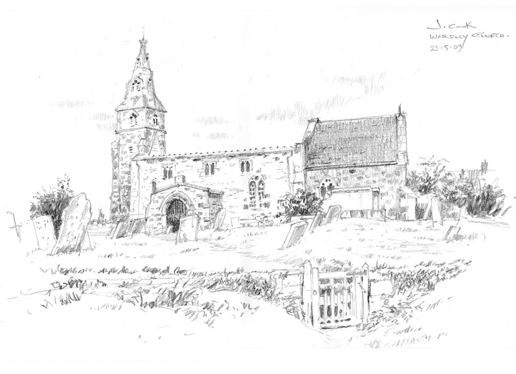 wardley church rutland drawn in chinagraph pencil Flickr