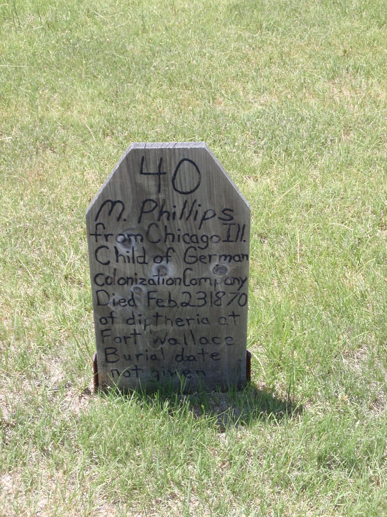 M. Phillips Fort Wallace Cemetery, Kansas headstone grave Al Flickr