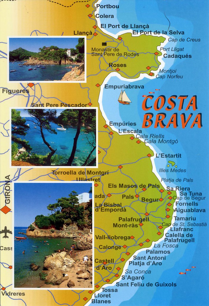 Kaart Spanje Costa Brava Hotel Costa Brava2 Map Card (3 For Trade) Jordi Miralles Flickr