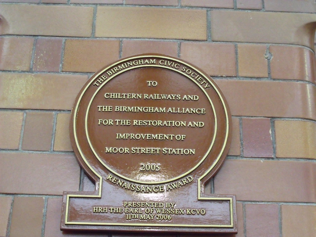 Plaques in Moor Street Station brown plaque from the Bir… Flickr