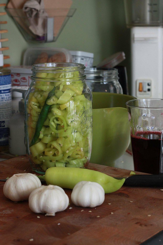 A peck of pickled peppers. Recipe here. Theresa Flickr