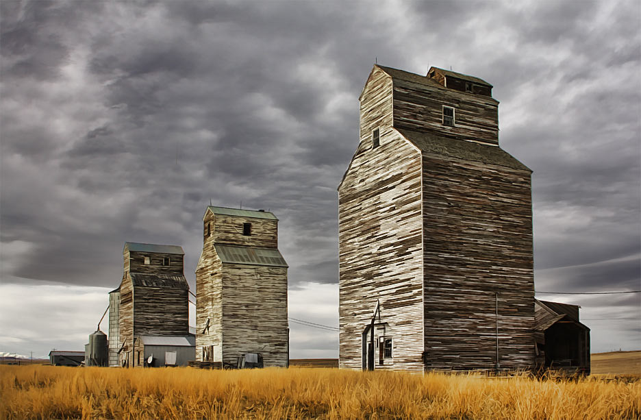 Old Grain Silos, Montana Old Grain Silos, Rapelje, Montana… Flickr