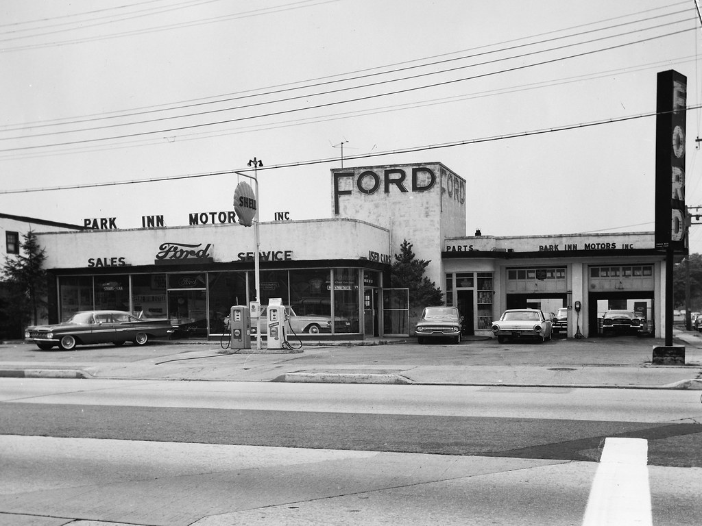 Park Inn Motors Ford, Valley Stream NY, 1961 Bill Cook Flickr