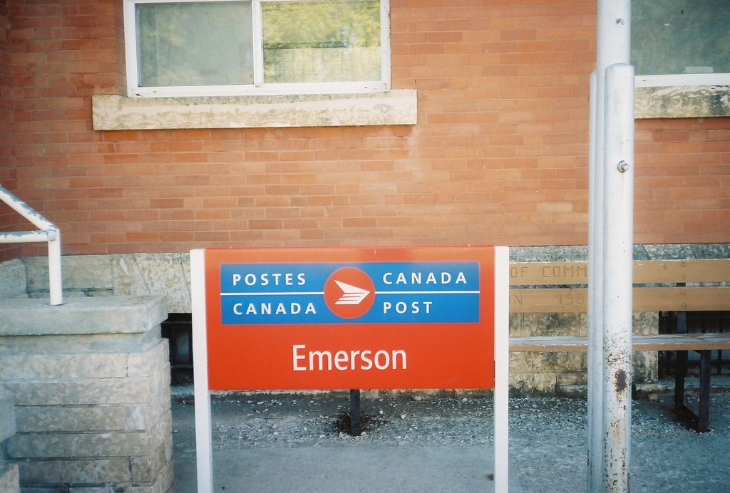 Emerson, Manitoba Post Office Sign Jimmy Emerson, DVM Flickr