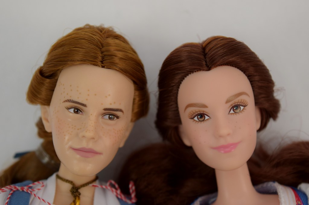 Disney Store vs Hasbro Village Dress Belle Dolls Live Action Disney