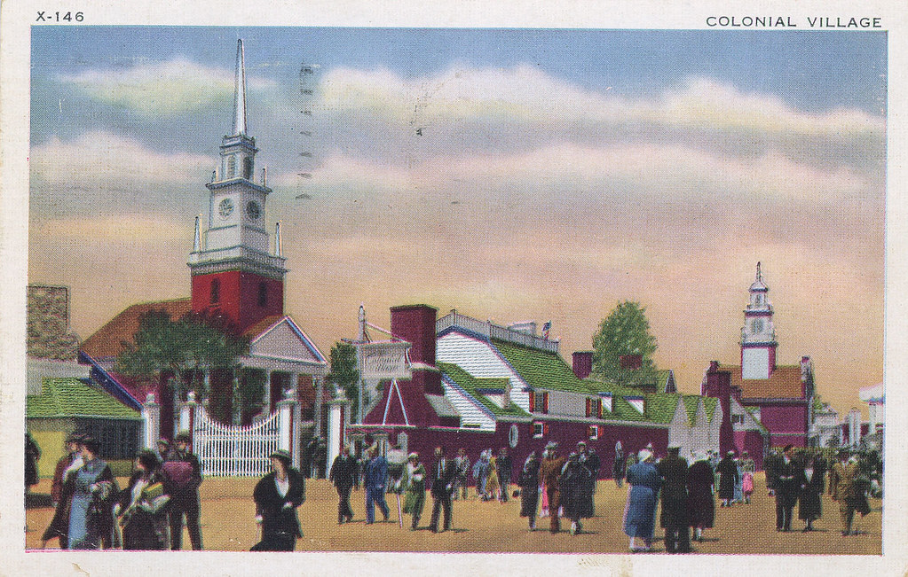 Colonial Village, Chicago World's Fair, 1934 Colonial Vill… Flickr