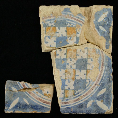 Polychrome floor tiles Late 12th13th century Antwerp poly… Flickr