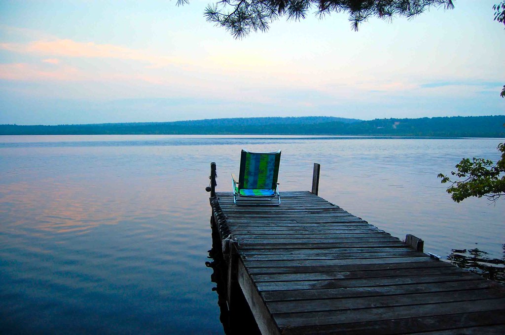 chairdock Great Pond, Belgrade, Maine Kevin C Flickr