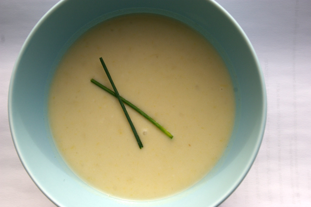 Vichyssoise Chilled leek and potato soup. From Julia Child… Flickr