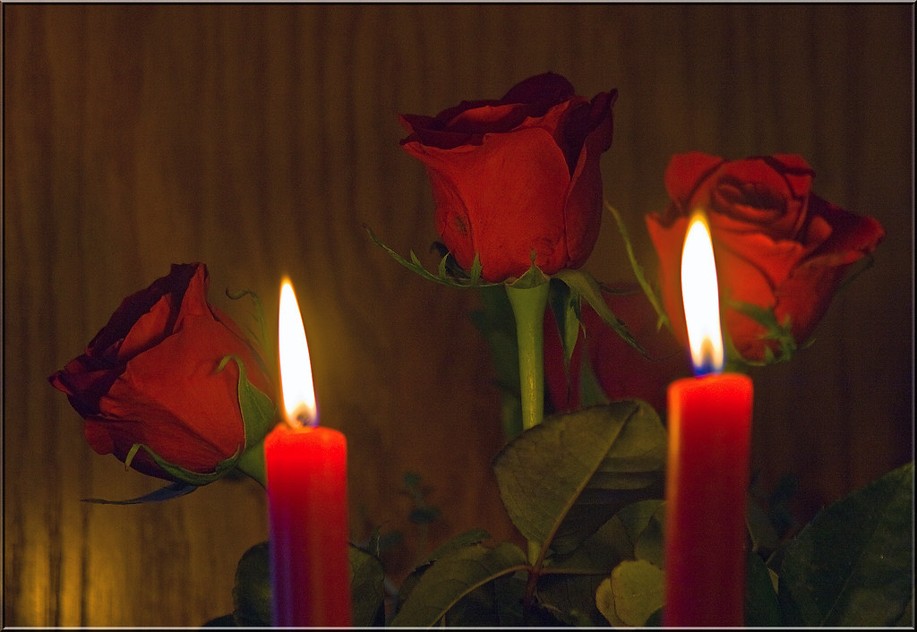Candle Light and Roses The dozen red roses that I bought a… Flickr