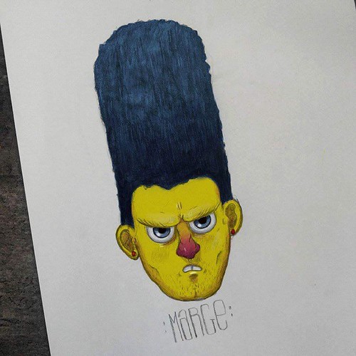 T'es vénère Marge? 🔫🔪💣marge simpson drawing draw a… Flickr