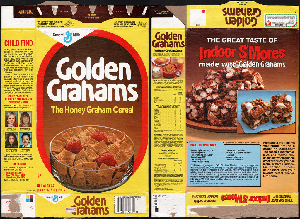 General Mills Golden Grahams cereal box Indoor S'Mores… Flickr