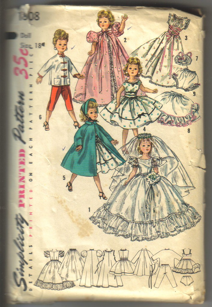 VINTAGE SIMPLICITY DOLL CLOTHES PATTERN antiquesgaloregal Flickr