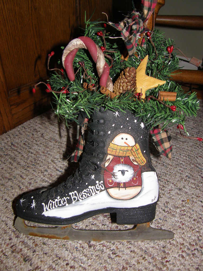 another handpainted ice skate Amy Springer Flickr