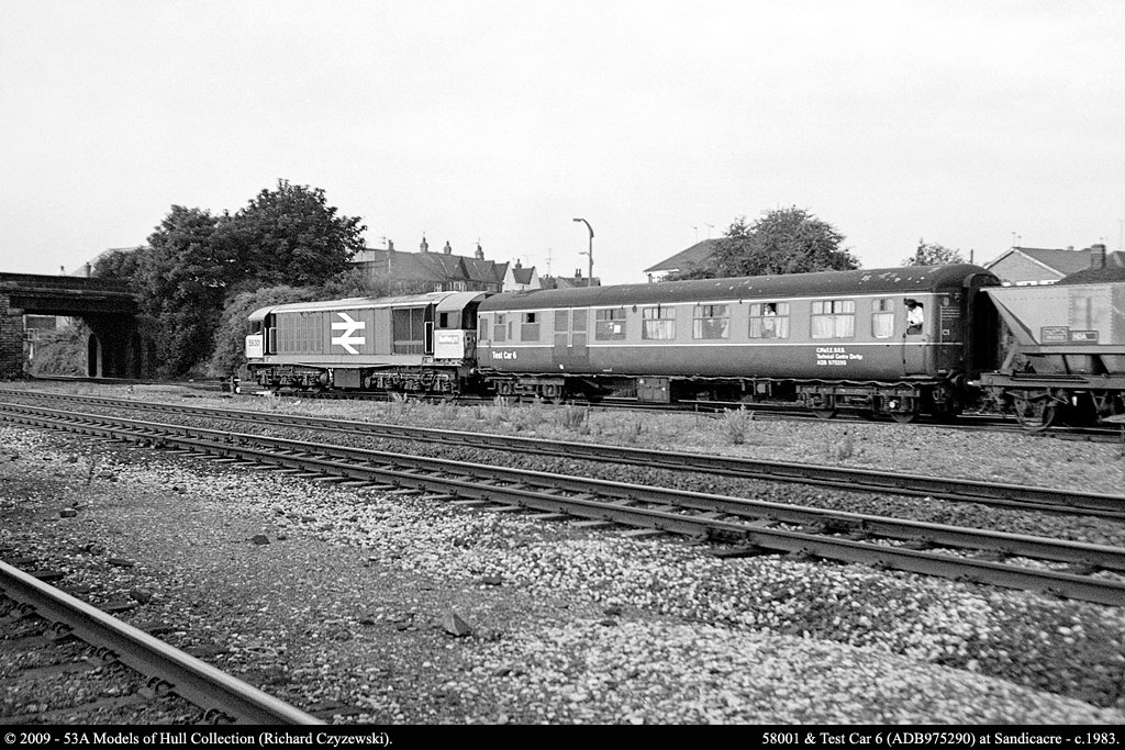 c.1983 Stapleford & Sandiacre. 58001 & 'Test Car 6' (ADB… Flickr