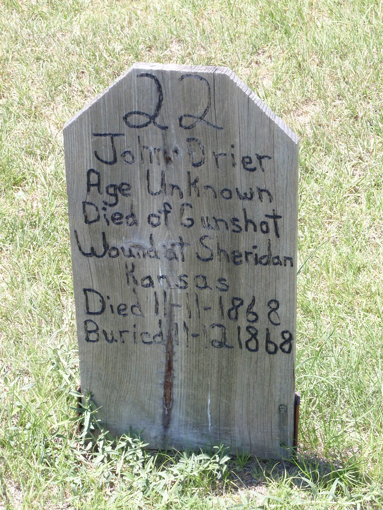 John Drier Fort Wallace Cemetery, Kansas headstone grave Al Flickr
