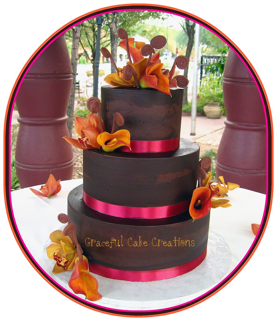 Chocolate Buttercream Wedding Cake Graceful Cake Creations Flickr