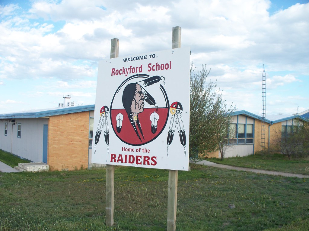 Rockyfordschool Sign in front of Rockyford school in South… Caitlin