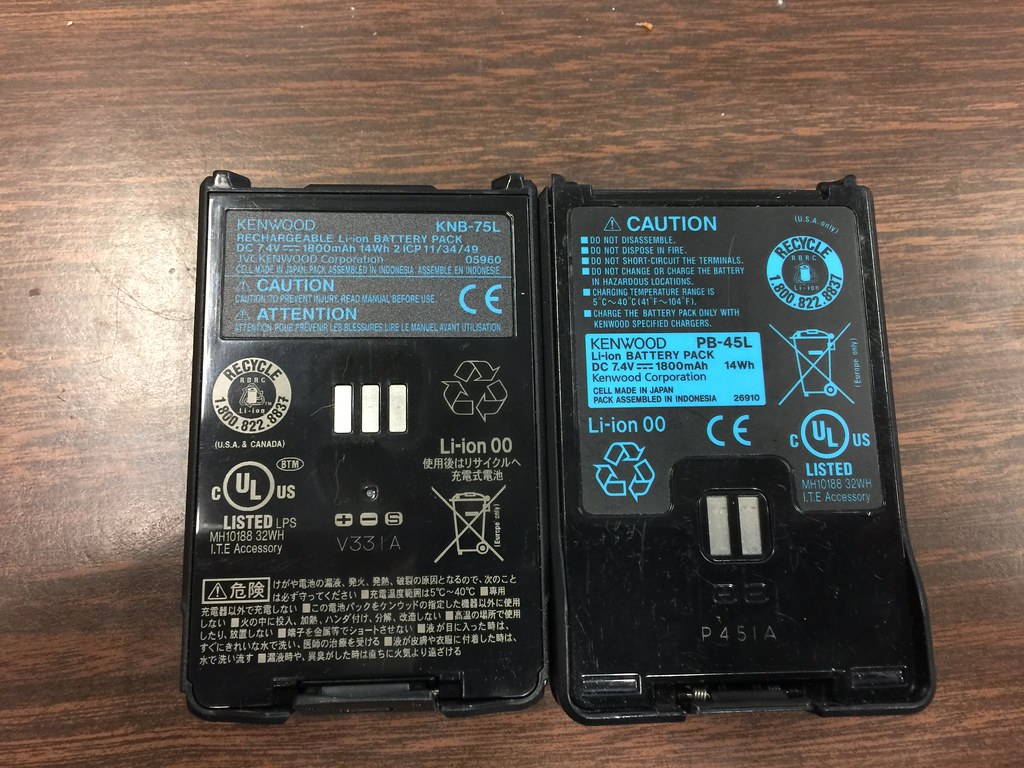 Kenwood THD74a and THD72a battery front side The batteri… Flickr