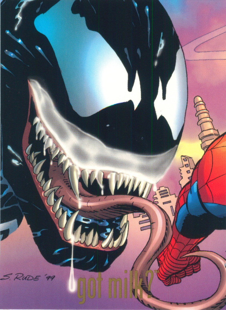 Venom Got Milk Marvel Comics Card Front Mark Anderson Flickr
