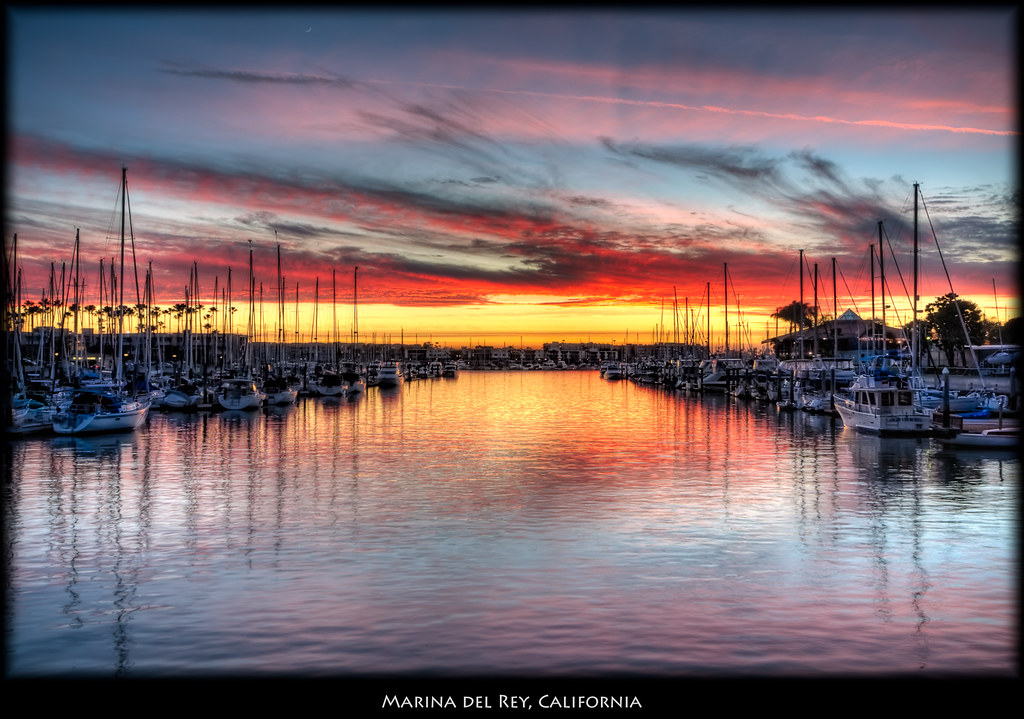 Los Angeles Marina del Rey sunset shot from one of the mai… Flickr