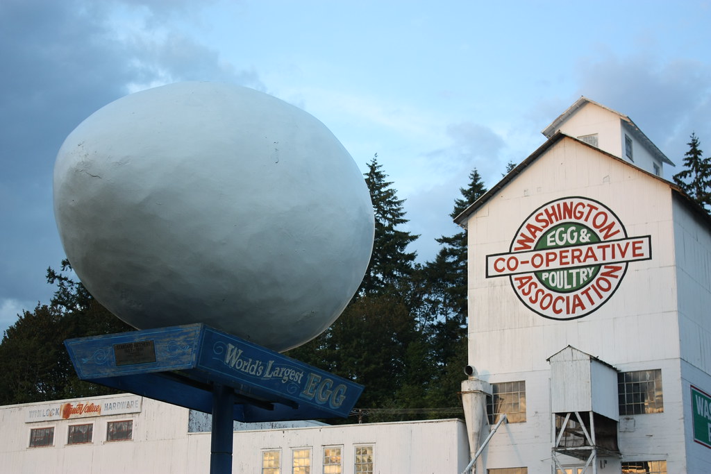 The Largest Egg in the World The town of Winlock, Washingt… Flickr