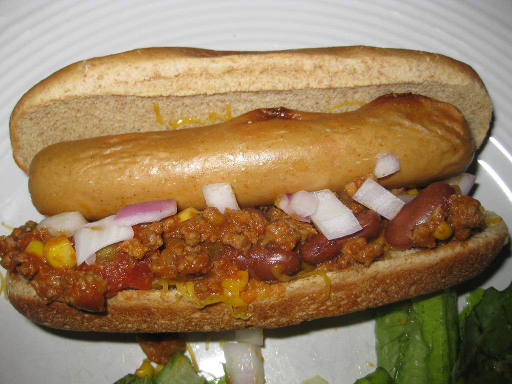 Turkey Chili Dog Applegate Turkey Hot Dog with homemade tu… Flickr