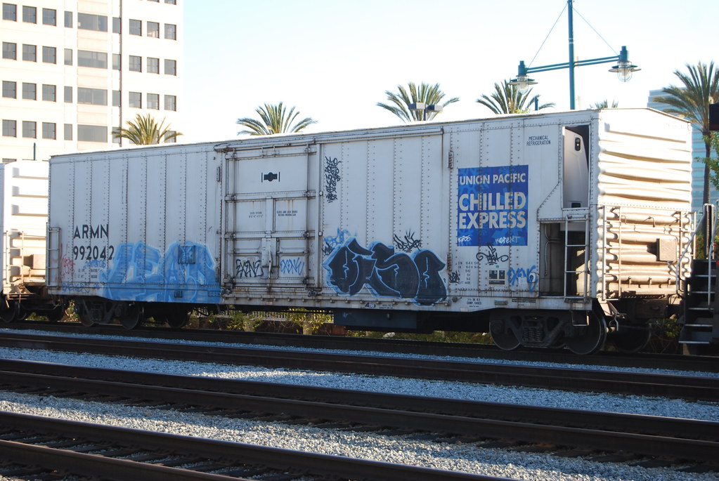 UP reefer car 992042 Union Pacific reefer 992042 sits in… Flickr