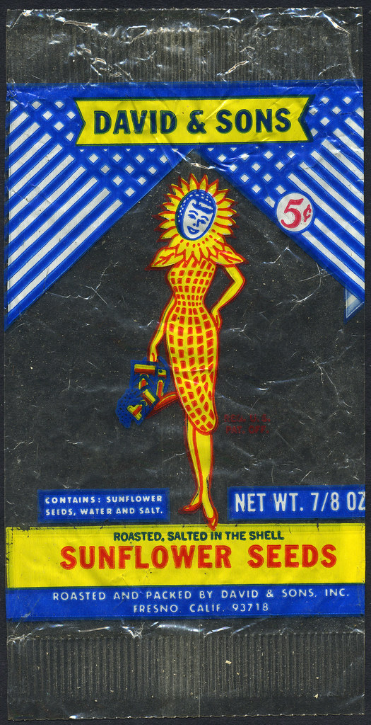 David & Sons Sunflower Seeds 5cent package early 1970… Flickr