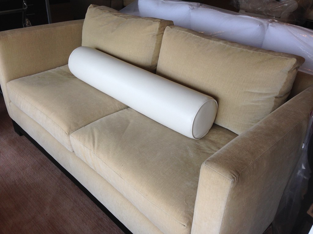 Faux Leather Bolster Pillow Ferrufino Interiors Flickr