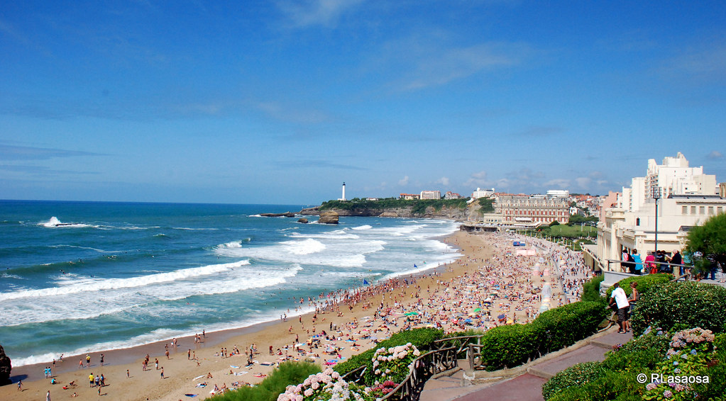 Biarritz La Grande Plage Vista panorámica de La Grande P… Flickr